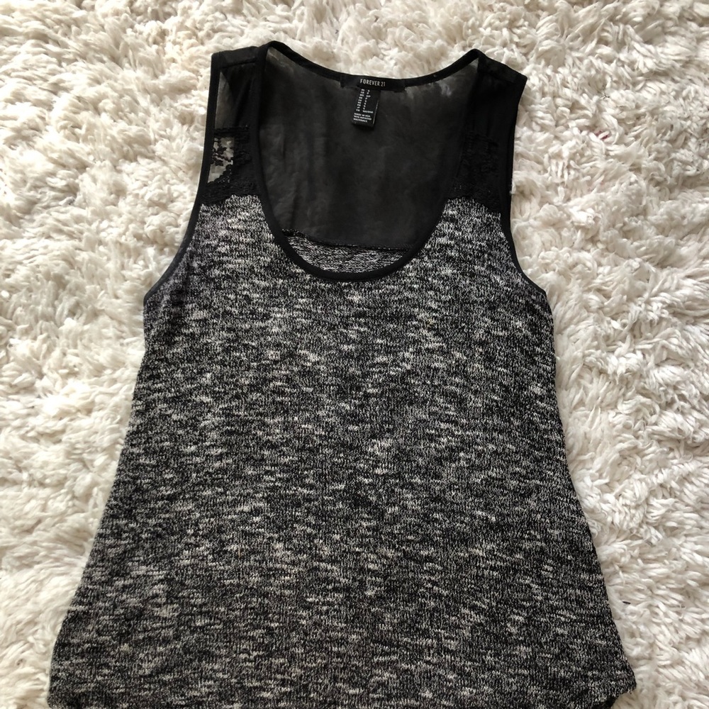 forever 21 black & grey tank